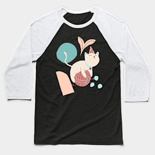 Cute Cat Baseball T-Shirt